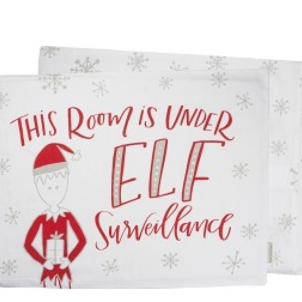 Pair of New Elf and Santa Christmas Pillowcases